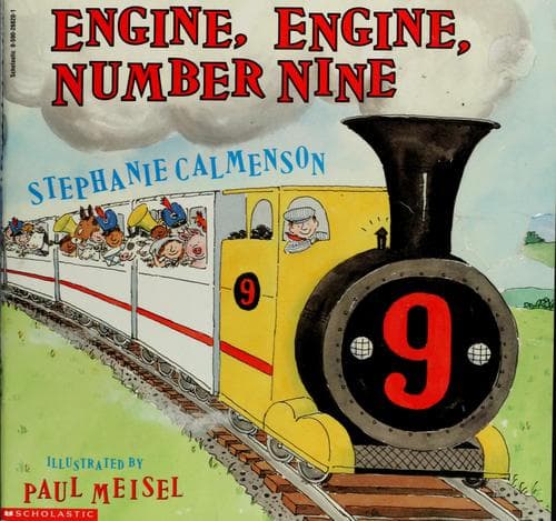 Cover of Engine, engine, number nine by Stephanie Calmenson