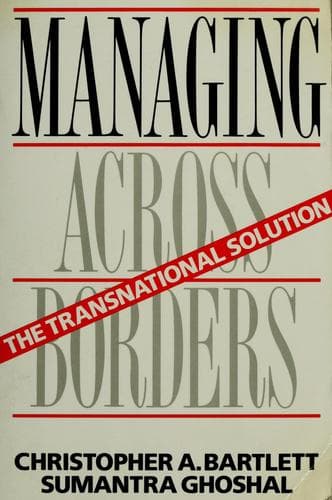 Cover of Managing across borders by Christopher A. Bartlett