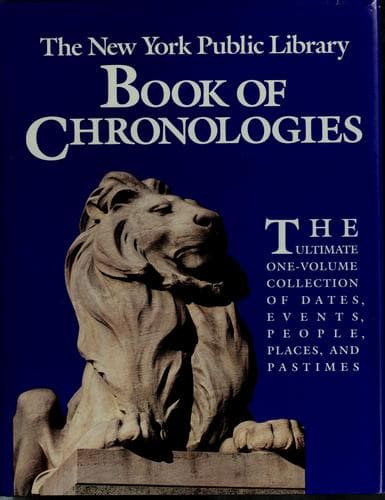 Cover of The New York Public Library Book of Chronologies by Bruce Wetterau