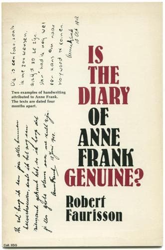 Cover of Is the Diary of Anne Frank Genuine ? by Robert Faurisson