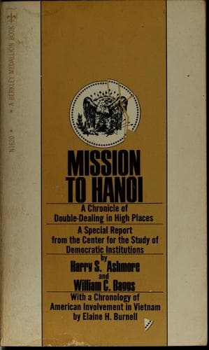 Cover of Mission to Hanoi by Harry S. Ashmore