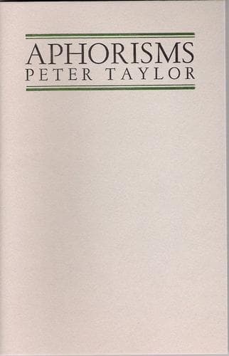 Cover of Aphorisms by Peter Taylor