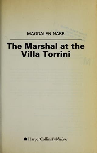 Cover of The Marshal at the Villa Torrini by Magdalen Nabb