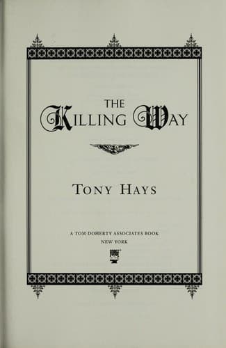 Cover of The killing way by Tony Hays