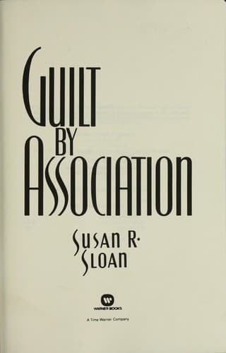 Cover of Guilt by association by Susan M. Sloan