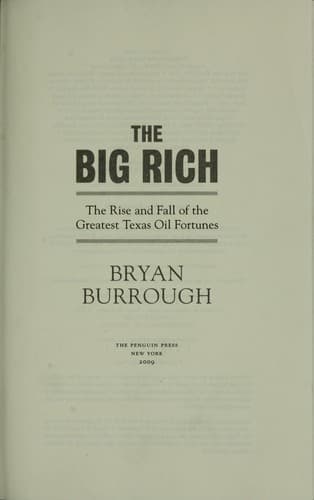 Cover of The big rich by Bryan Burrough
