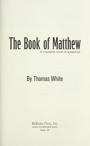 Cover of The book of Matthew by Thomas White