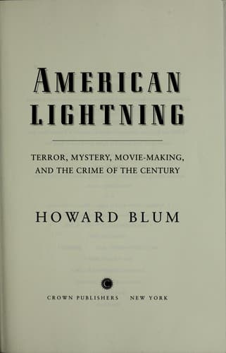 Cover of American lightning by Howard Blum