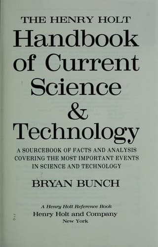 Cover of The Henry Holt handbook of current science & technology by Bryan H. Bunch