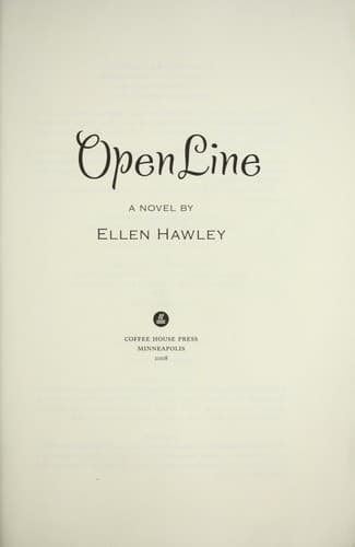 Cover of Open line by Ellen Hawley