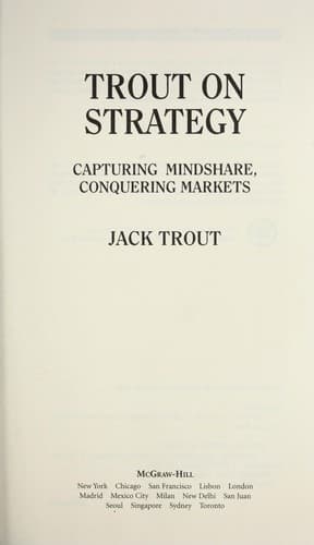 Cover of Trout on strategy by Jack Trout