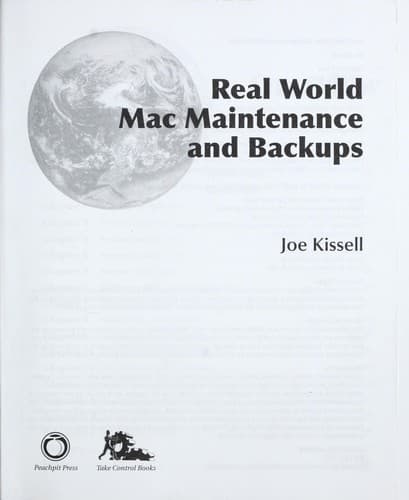 Cover of Mac maintenance and backups by Joe Kissell