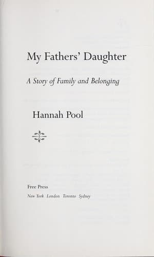 Cover of My fathers' daughter by Hannah Pool