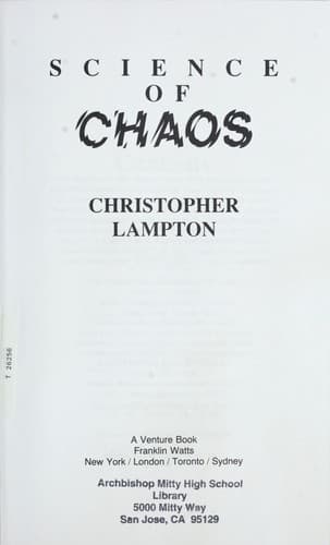 Cover of Science of chaos by Christopher Lampton