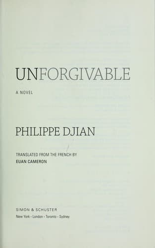 Cover of Impardonnables by Philippe Djian
