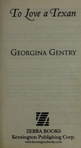 Cover of To Love a Texan by Georgina Gentry