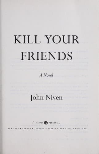Cover of Kill your friends by Niven, John guitarist