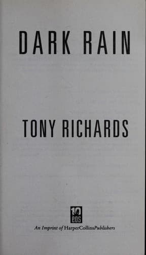 Cover of Dark rain by Tony Richards