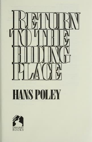 Cover of Return to the Hiding Place by Hans Poley