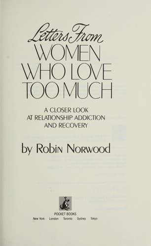 Cover of Letters from women who love too much by Robin Norwood