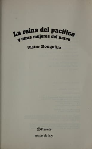 Cover of La Reina del Pacífico y otras mujeres del narco by Víctor Ronquillo