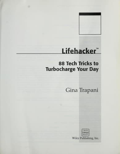 Cover of Lifehacker by Gina Trapani