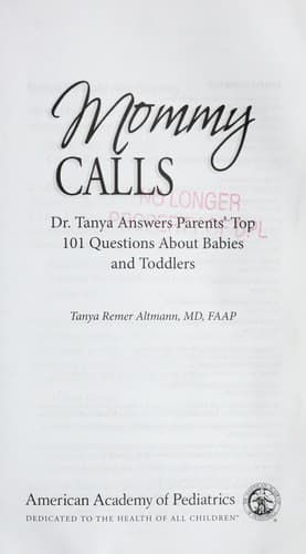 Cover of Mommy calls by Tanya Remer Altmann