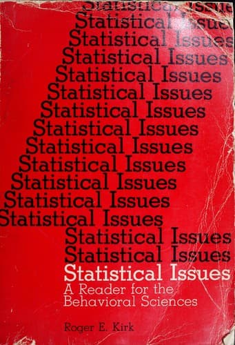 Cover of Statistical issues by Roger E. Kirk