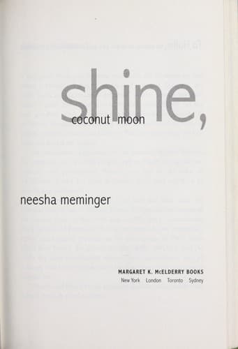 Cover of Shine, coconut moon by Neesha Dosanjh Meminger