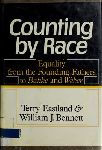 Cover of Counting by race by Terry Eastland