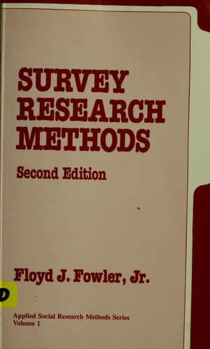 Cover of Survey research methods by Floyd J. Fowler
