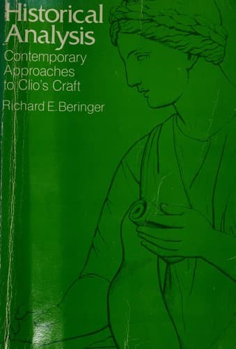 Cover of Historical analysis by Richard E. Beringer