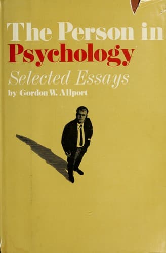 Cover of The Person in psychology by Gordon W. Allport
