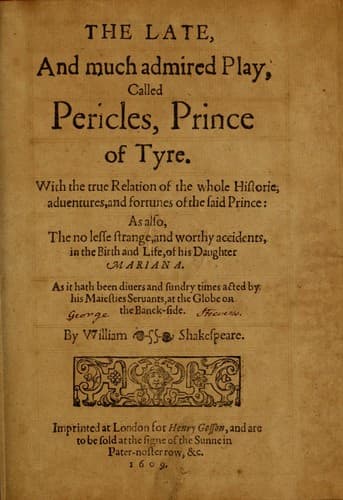 Cover of Pericles by William Shakespeare