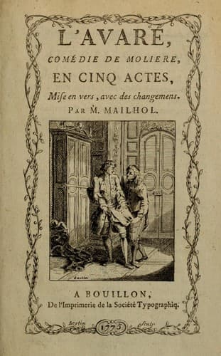 Cover of L'avare by Molière