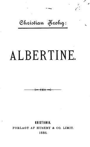 Cover of Albertine by Christian Krohg
