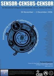 Cover of Sensor-census-censor by International Colloquium on Information, Society, History and Politics (2006 Sarai--CSDS)