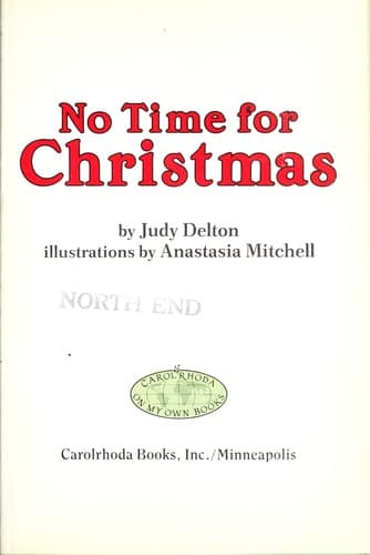 Cover of No time for Christmas by Judy Delton