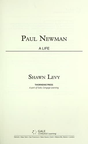 Cover of Paul Newman by Shawn Levy