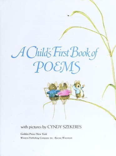 Cover of Child's First Book of Poems by Cyndy Szekeres
