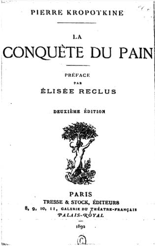 Cover of La conquête du pain by Peter Kropotkin