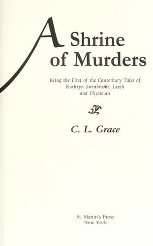 Cover of A shrine of murders by C. L. Grace