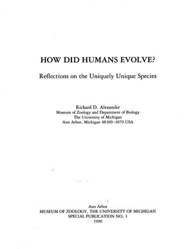 Cover of How did humans evolve? by Richard D. Alexander