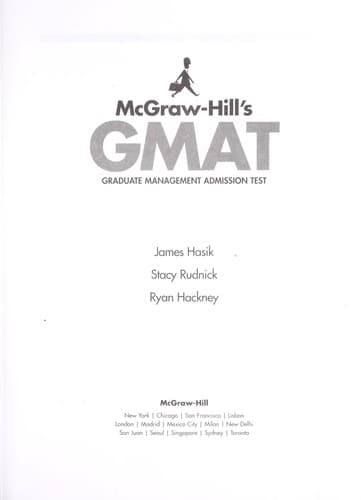 Cover of McGraw-Hill's GMAT by James M. Hasik