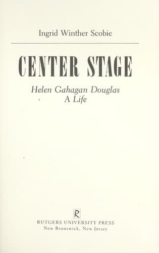Cover of Center stage by Ingrid Winther Scobie