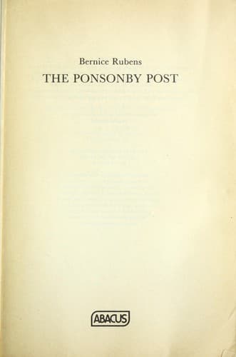 Cover of The Ponsonby Post by Bernice Rubens
