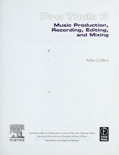 Cover of Pro Tools 8 by Mike Collins