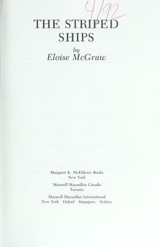 Cover of The striped ships by Eloise Jarvis McGraw
