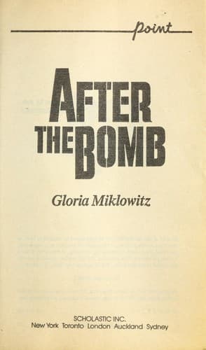 Cover of After the Bomb by Gloria D. Miklowitz