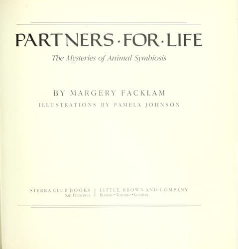 Cover of Partners for life by Margery Facklam